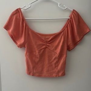 Pink Ribbed American Eagle Top